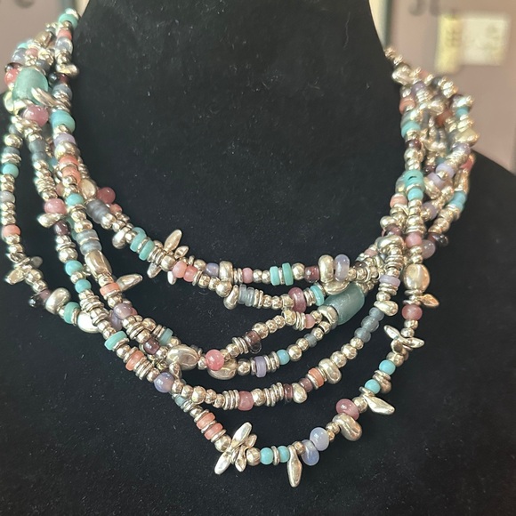 UNO de 50 Multicolor Beaded Necklace and Earring Set - Picture 3 of 4